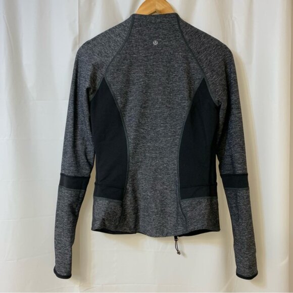 Lululemon Find Your Bliss Jacket Black / Heathered Black Reversible Size 6 - Picture 10 of 11